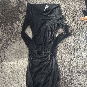 Brand new BCBGMAXAZRIA Shimmering Black Long Sleeve Dress